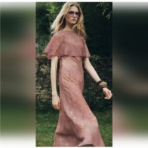 BNWT! Zara Printed cape dress zw collection